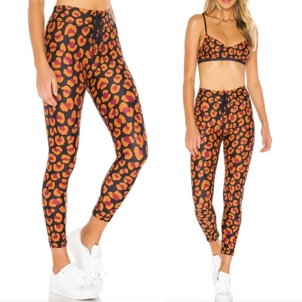 THE UPSIDE Raspberry Leopard High‎ Rise Leggings - Picture 2 of 10